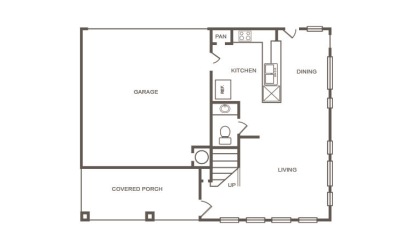 Cedar - 4 bedroom floorplan layout with 2.5 bath and 1429 square feet